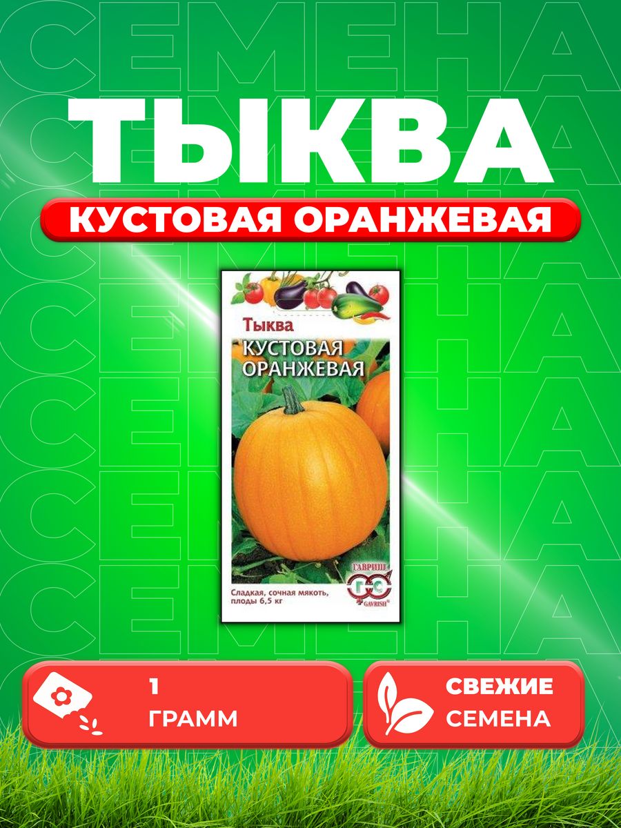 

Семена тыква Гавриш Кустовая Оранжевая 1999943645-1 1 уп.