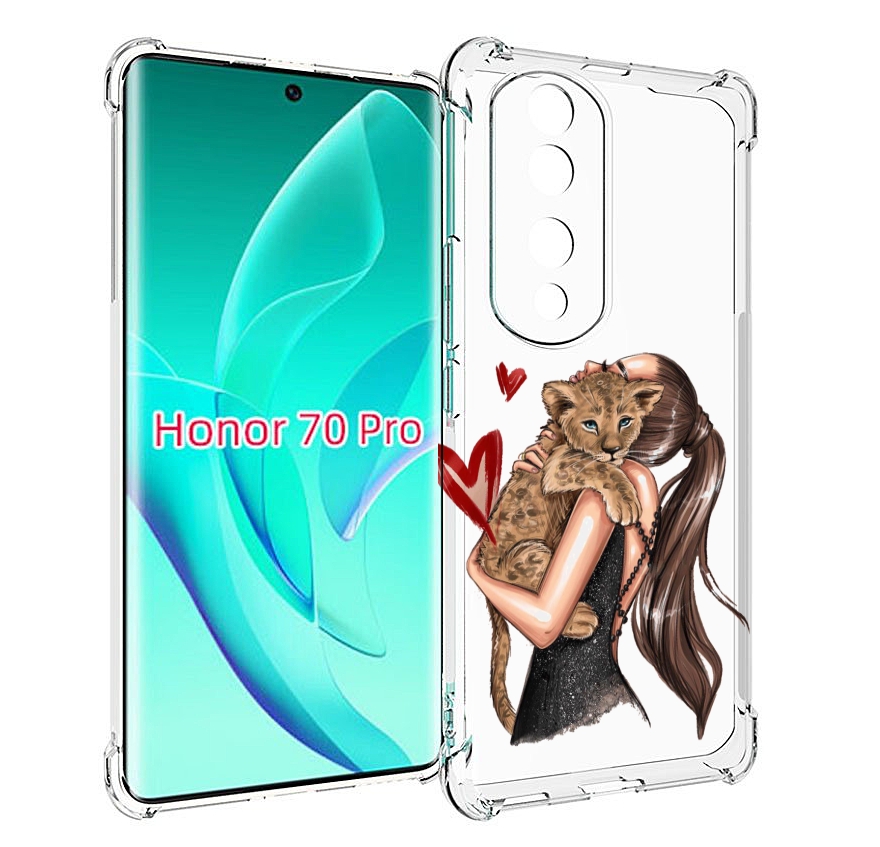 

Чехол MyPads Кошачья-любовь для Honor 70 Pro / 70 Pro Plus, Прозрачный, Tocco