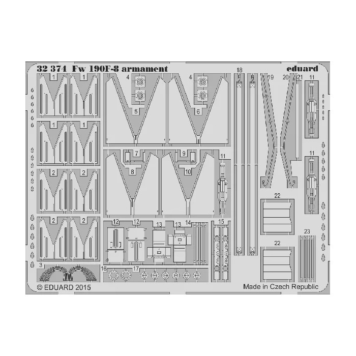 

32374 Eduard 1/32 Фототравление для Fw 190F-8 armament, Однотонный, 32374