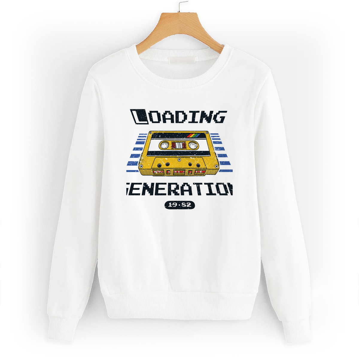 

Свитшот белый CoolPodarok Loading касета, 4W015872
