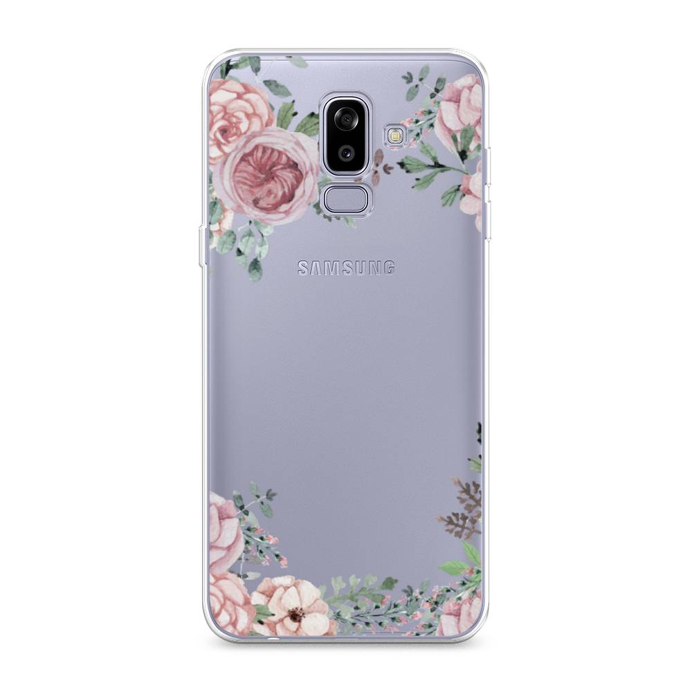 

Чехол Awog на Samsung Galaxy J8 "Нежные розы акварель", Прозрачный;розовый;зеленый, 26550-8