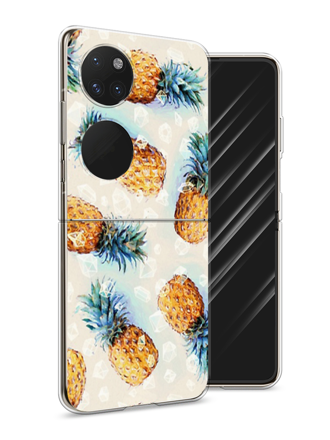 

Чехол Awog на Huawei P50 pocket "Ананасы", Бежевый, 6107450-3