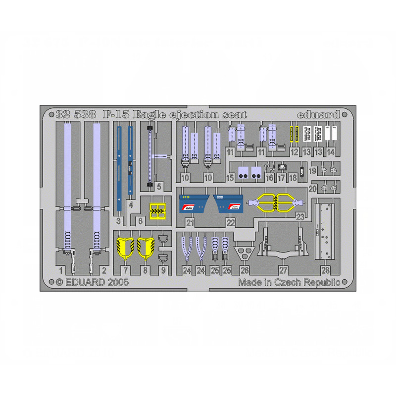 

32538 Eduard 1/32 Цветное Фототравление для F-15C ejection seat, Однотонный, 32538
