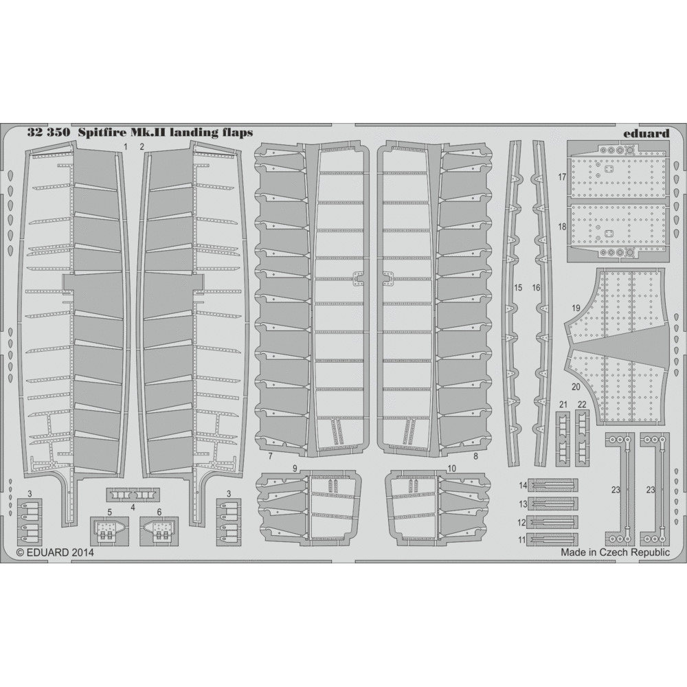 

32350 Eduard 1/32 Фототравление для Spitfire Mk.II landing flaps (Future release), Однотонный, 32350