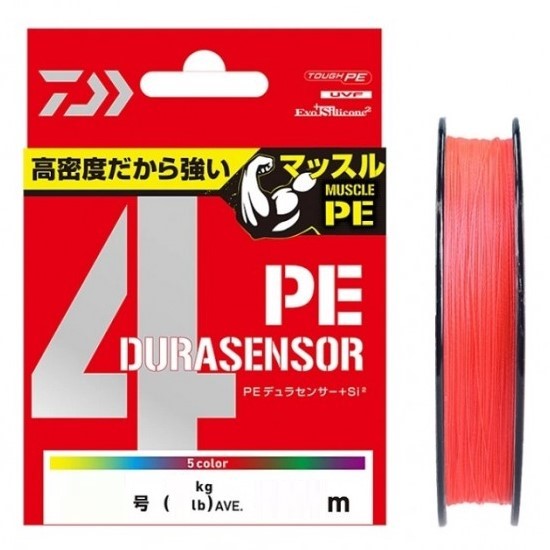 

Шнур плетеный Daiwa UVF Dura Sensor X4 +Si2 #3 (200м, 22кг, 0.285мм) #Coral red