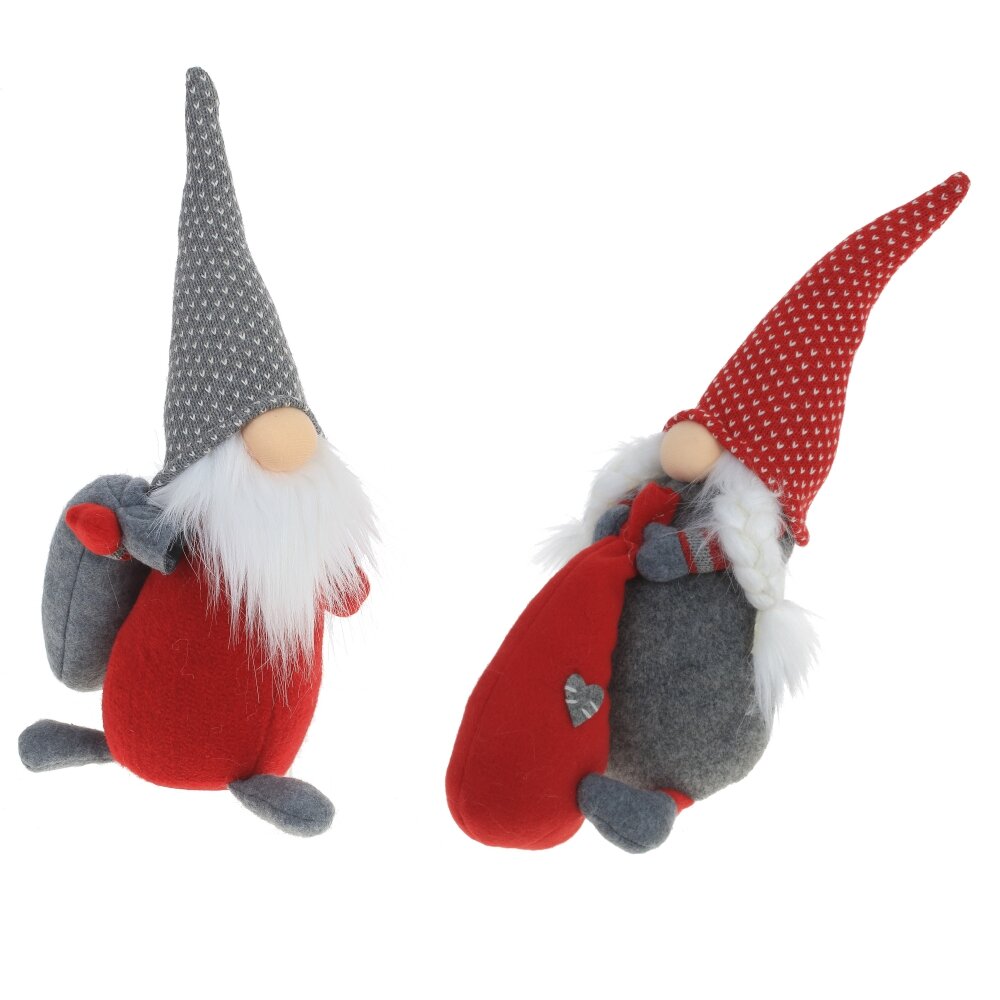 

Новогодняя фигурка Remeco collection мягконабивная Гном KSM-779407 1 шт., мягконабивная Гном