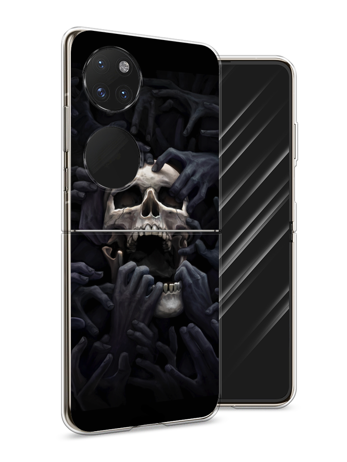 

Чехол Awog на Huawei P50 pocket "Череп 29", Черный;серый, 6107450-9