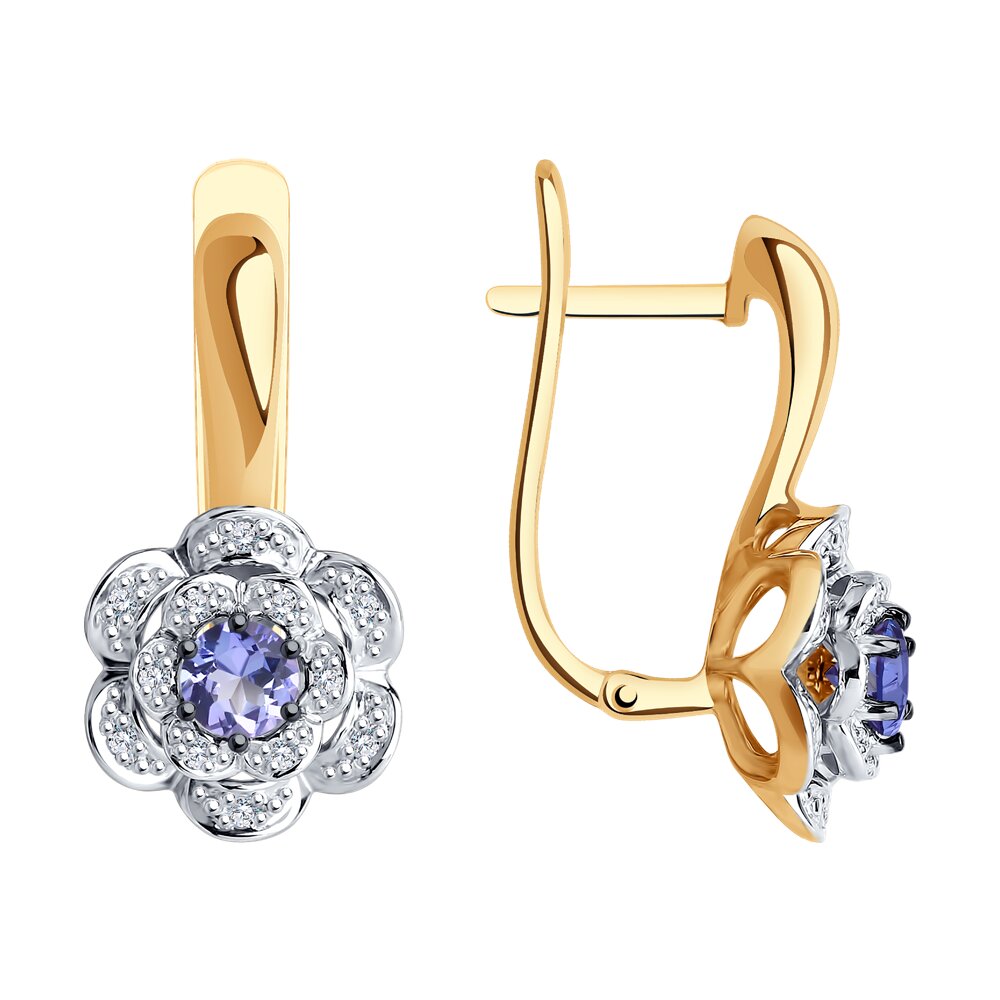 

Серьги из красного золота SOKOLOV 6024086, бриллиант, танзанит, 6024086
