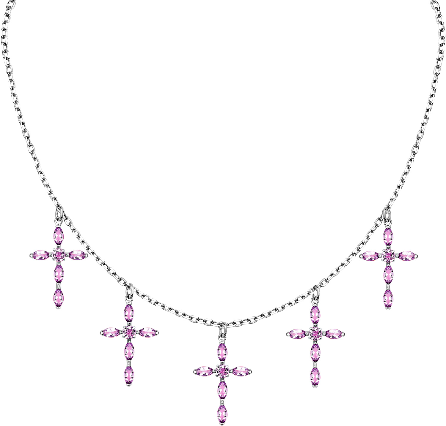 Колье из серебра с аметистом 50 см Yana Jewellery 121/04W-amethyst