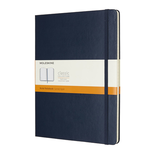 

Блокнот Moleskine CLASSIC, 192стр, в линейку, твердая обложка, синий [qp090b20]