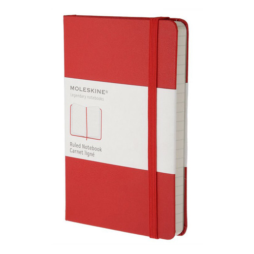 

Блокнот Moleskine CLASSIC, 192стр, в линейку, твердая обложка, красный [mm710r]