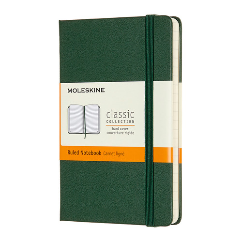 Блокнот MOLESKINE Classic 192стр в линейку твердая обложка зеленый [mm710k15]