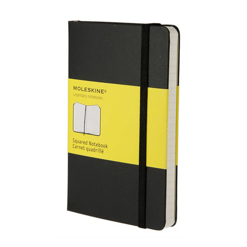 

Блокнот Moleskine CLASSIC 192стр в клеточку твердая обложка черный [mm712]