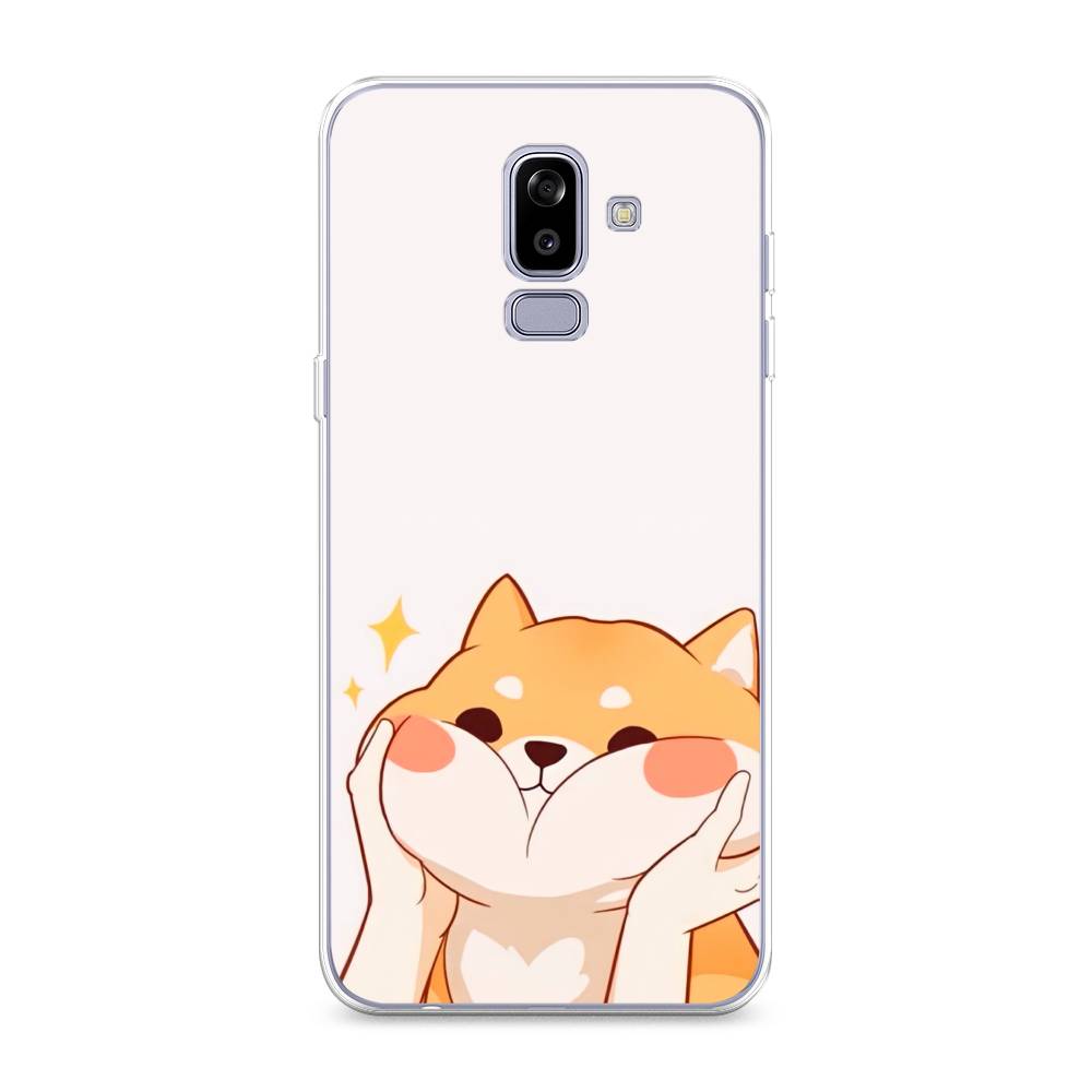 

Чехол Awog на Samsung Galaxy J8 "Сладкий песик", Оранжевый, 26550-1