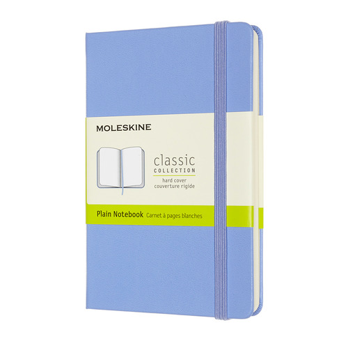 

Блокнот MOLESKINE Classic, 192стр, без разлиновки, твердая обложка, голубая гортензия