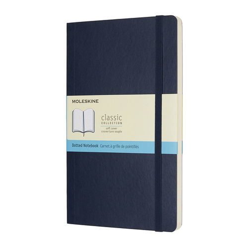 

Блокнот Moleskine Classic Soft, 192стр, пунктир, мягкая обложка, синий сапфир [qp619b