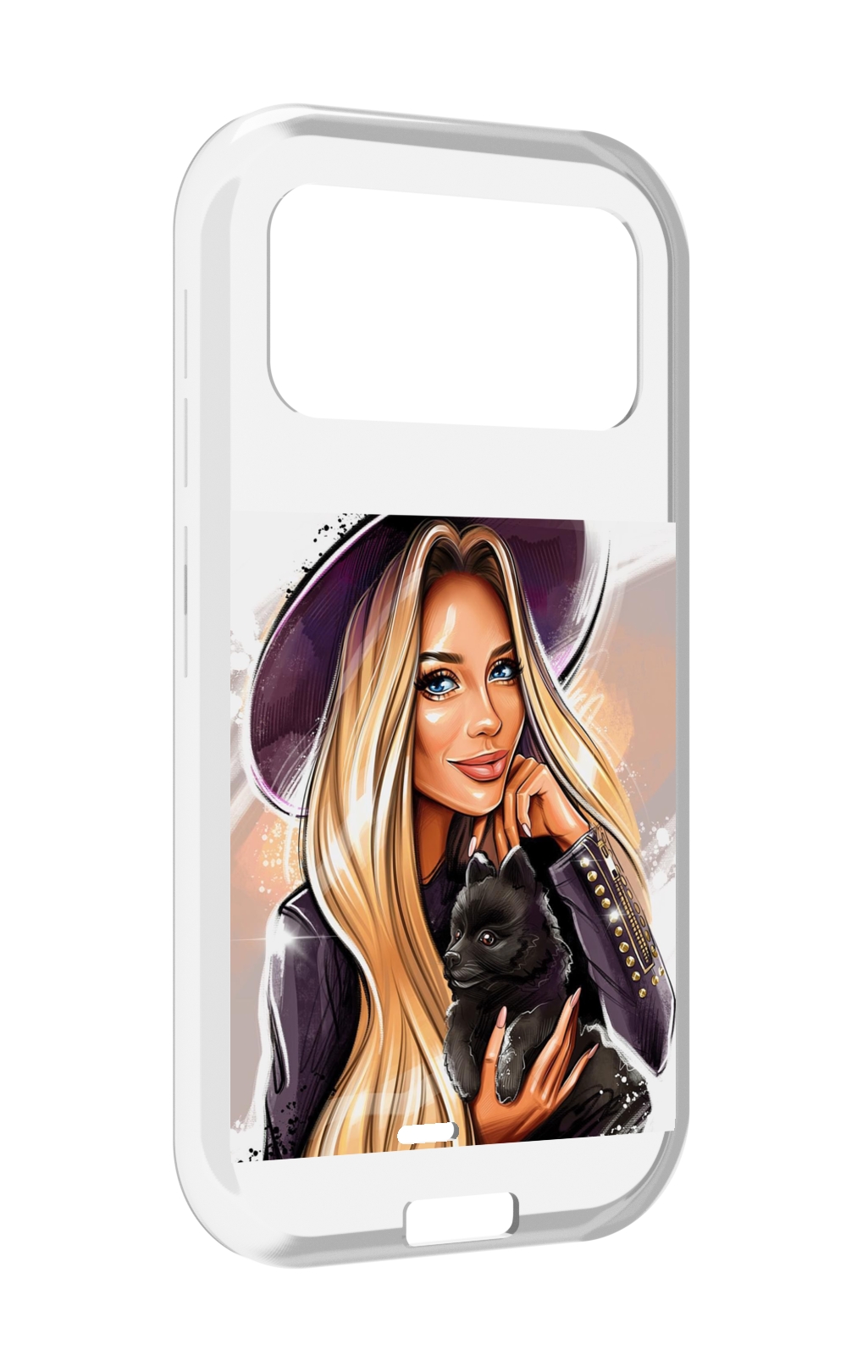

Чехол MyPads девушка-с-черным-щенком женский для Oukitel F150 H2022, Прозрачный, Tocco