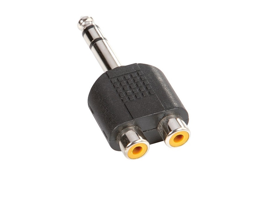 

Переходник Adam Hall 2RCA - Jack 6.3 7549 Black, Черный, 7549