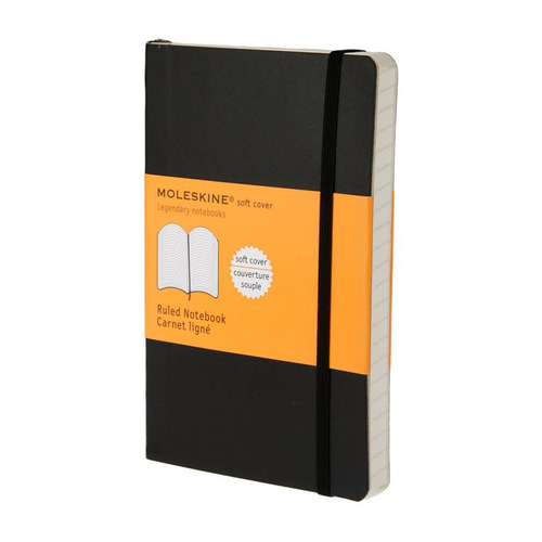 

Блокнот Moleskine Classic Soft 192стр в линейку мягкая обложка черный [qp611]