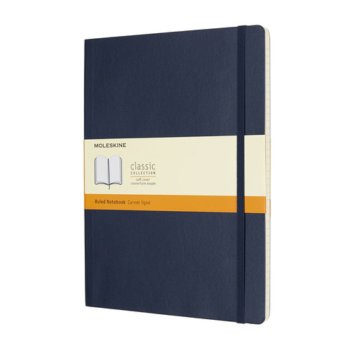 

Блокнот Moleskine Classic Soft, 192стр, в линейку, мягкая обложка, синий сапфир [qp62