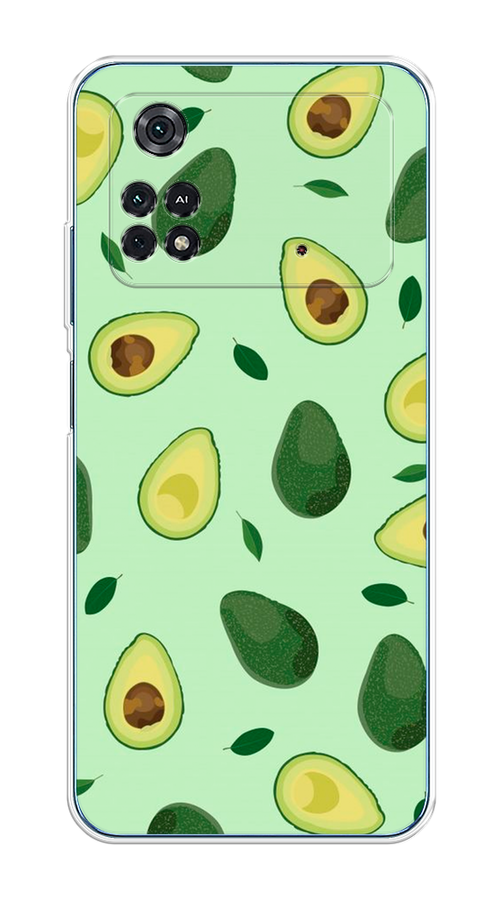 

Чехол на Xiaomi Poco M4 Pro 4G "Blue avocado", Коричневый;зеленый, 313050-1