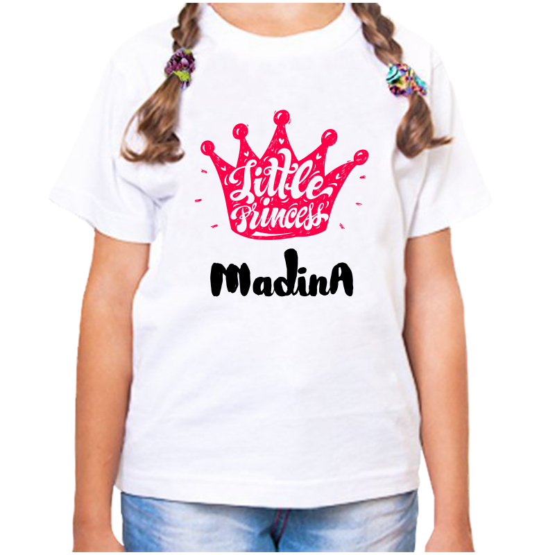 

Футболка девочке белая 26 р-р little princess мадина, Белый, fdd_little_princess_madina