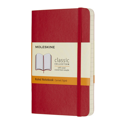 

Блокнот Moleskine Classic Soft, 192стр, в линейку, мягкая обложка, красный [qp611f2]