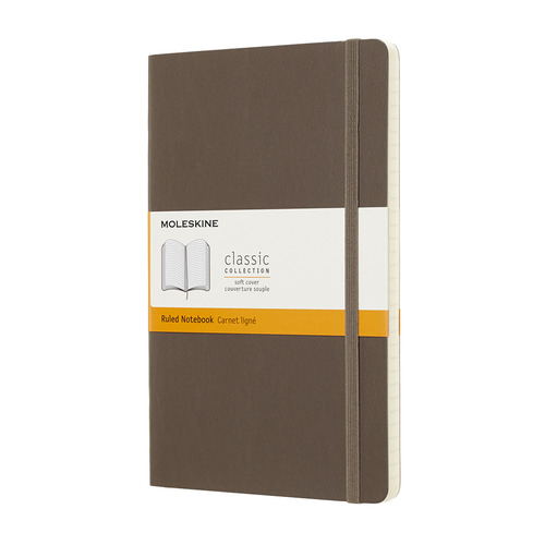 

Блокнот Moleskine Classic Soft, 192стр, в линейку, мягкая обложка, коричневый [qp616p