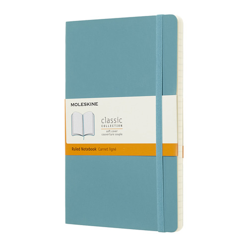 

Блокнот Moleskine Classic Soft, 192стр, в линейку, мягкая обложка, голубой [qp616b35]