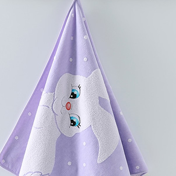 

Полотенце детское Shandong Kingshore Textile Co Зайка, 70х33 см, RA1999purple