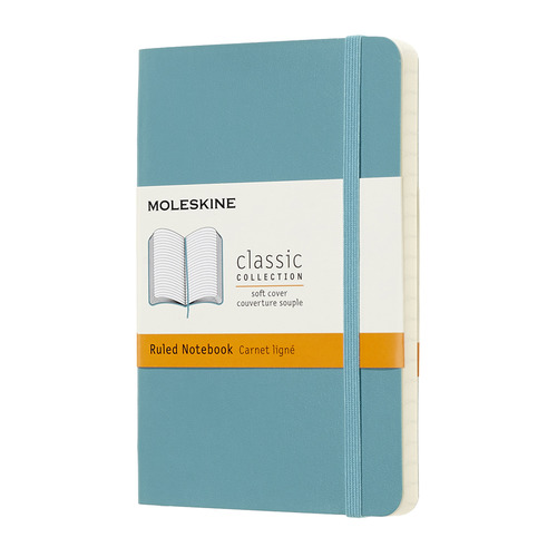 Блокнот Moleskine Classic Soft 192стр в линейку мягкая обложка голубой [qp611b35]