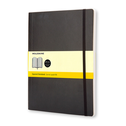 

Блокнот Moleskine Classic Soft, 192стр, в клеточку, мягкая обложка, черный [qp622]