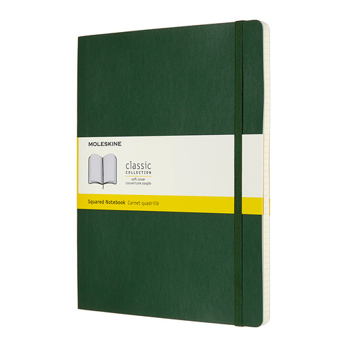

Блокнот Moleskine Classic Soft, 192стр, в клеточку, мягкая обложка, зеленый [qp622k15