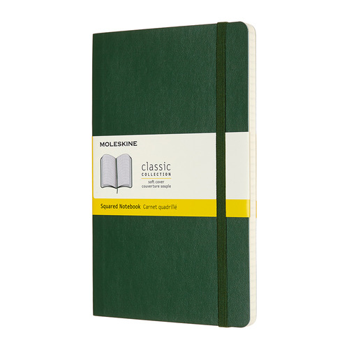 

Блокнот Moleskine Classic Soft, 192стр, в клеточку, мягкая обложка, зеленый [qp617k15