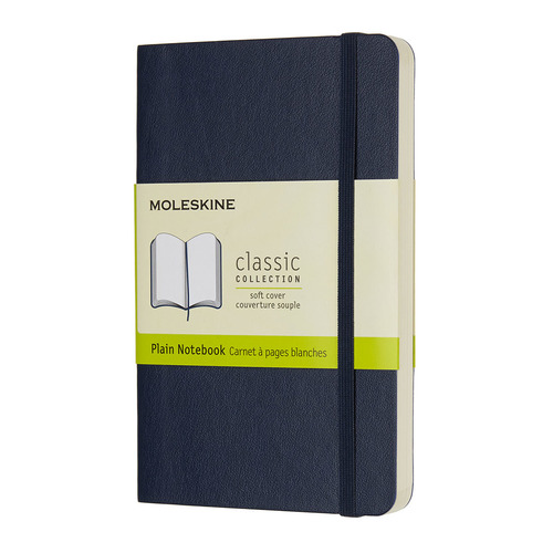 

Блокнот Moleskine Classic Soft 192стр без разлиновки мягкая обложка синий сапфир