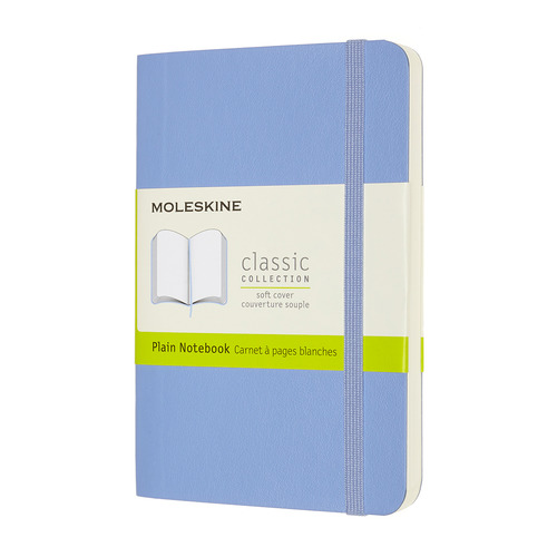 

Блокнот Moleskine Classic Soft, 192стр, без разлиновки, мягкая обложка, голубая горте