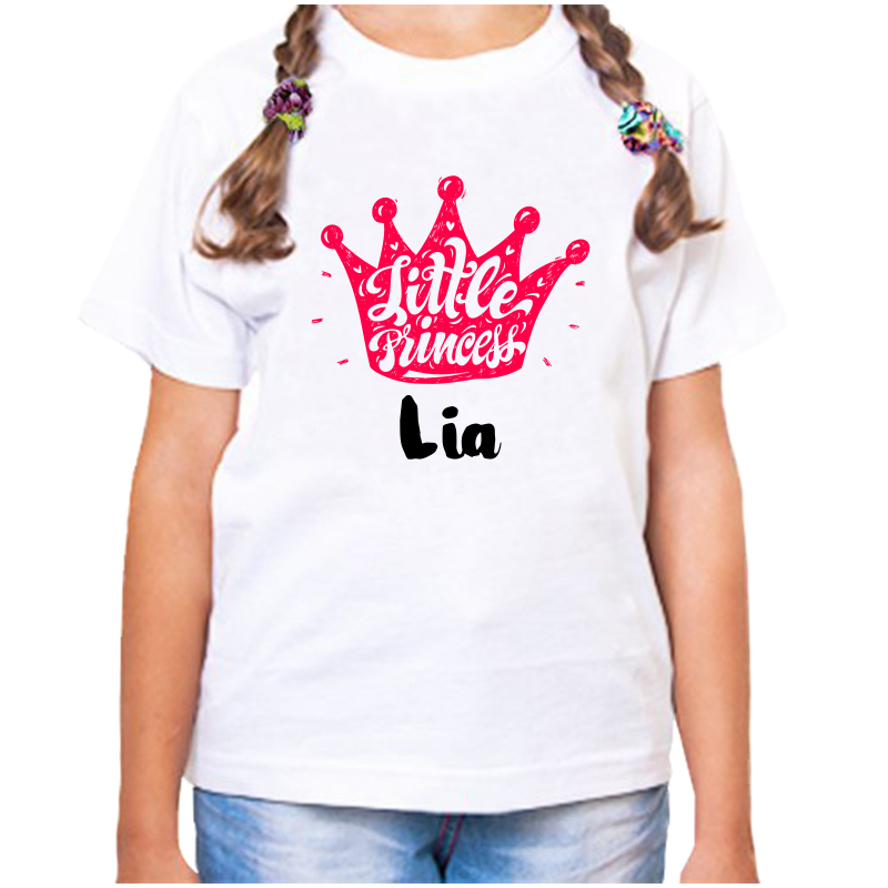 

Футболка девочке белая 34 р-р little princess лия, Белый, fdd_little_princess_Liya