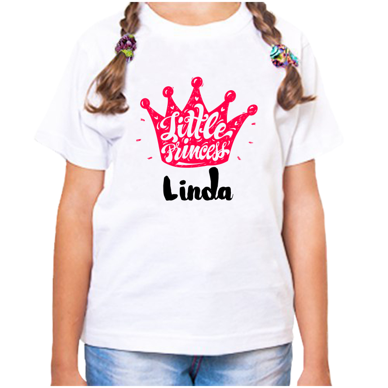 

Футболка девочке белая 32 р-р little princess линда, Белый, fdd_little_princess_Linda