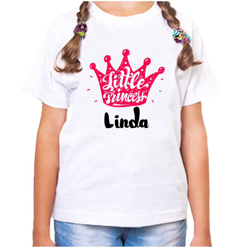 

Футболка девочке белая 22 р-р little princess линда, Белый, fdd_little_princess_Linda