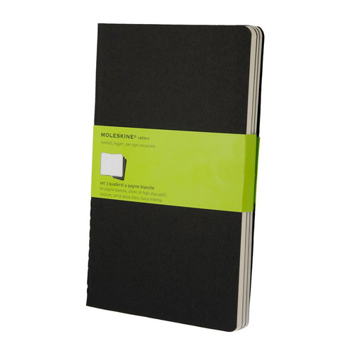 

Блокнот Moleskine Cahier journal, 80стр, без разлиновки, черный [qp318]