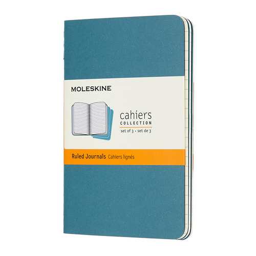 

Блокнот Moleskine Cahier Journal, 64стр, в линейку, голубой [ch011b44]