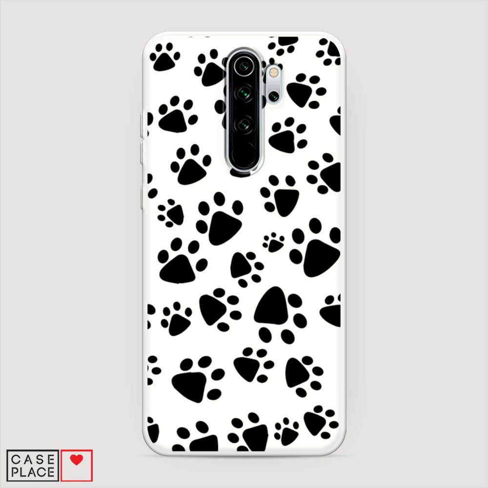 

Матовый силиконовый чехол "Лапки черные" на Xiaomi Redmi Note 8 Pro