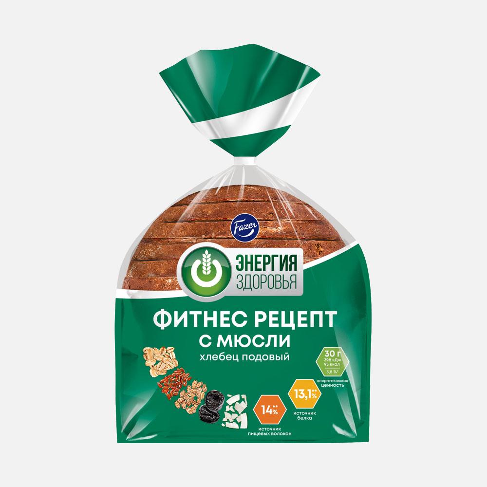 

Хлеб серый Fazer Фитнес рецепт мюсли подовый 300 г, Фитнес рецепт
