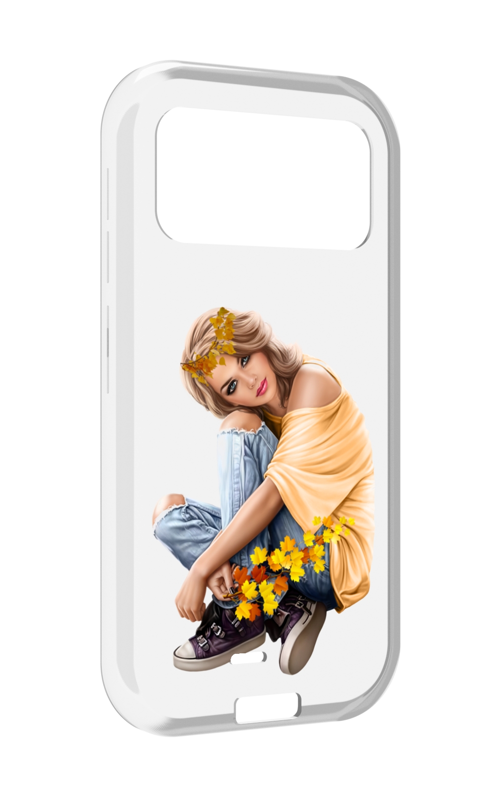 

Чехол MyPads девушка-в-цветочками женский для Oukitel F150 H2022, Прозрачный, Tocco