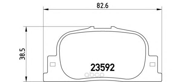 

Тормозные колодки brembo задние p83063, Колодки тормозные, комплект задний