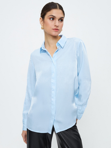 

Рубашка женская ZARINA 3123113313 голубая XL, Голубой, 3123113313