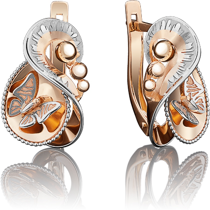 

Серьги женские из золота ЮЗ Платина 02-3981-00-000-1110-48, без вставки, 02-3981-00-000-1110-48