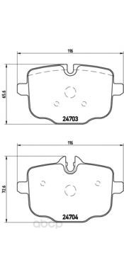 

Тормозные колодки brembo задние дисковые для BMW F10, F11 2010- p06061, P06061 колодки дисковые задние BMW F10/F11 3.5i/5.0i/3.5D 10>