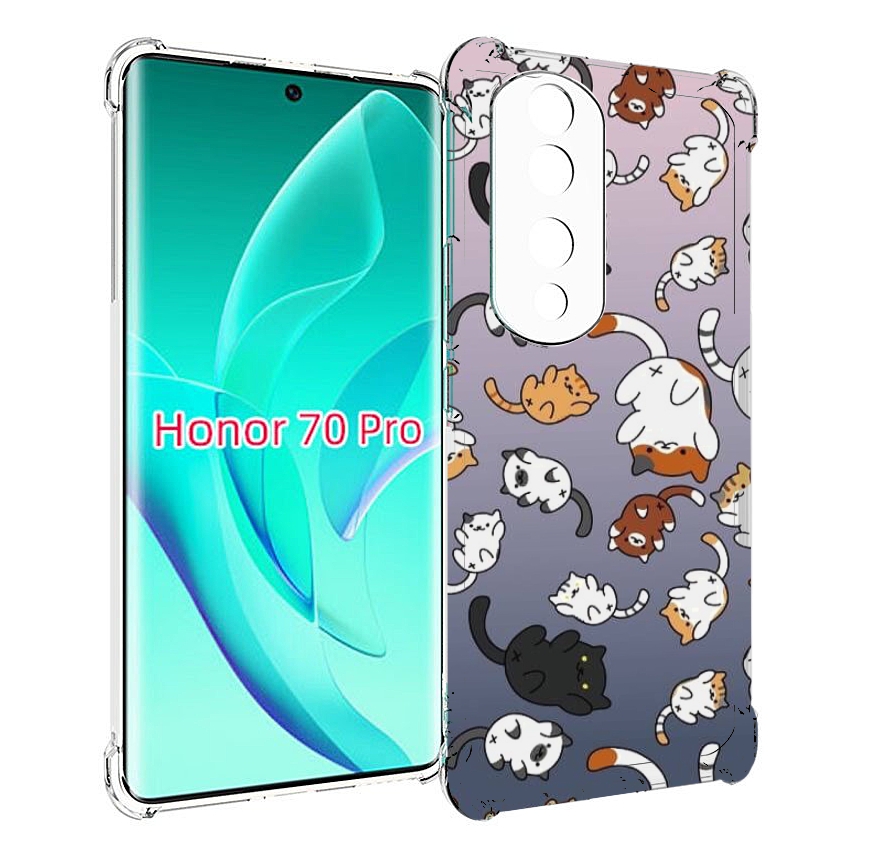 

Чехол MyPads Котики-летают для Honor 70 Pro / 70 Pro Plus, Прозрачный, Tocco