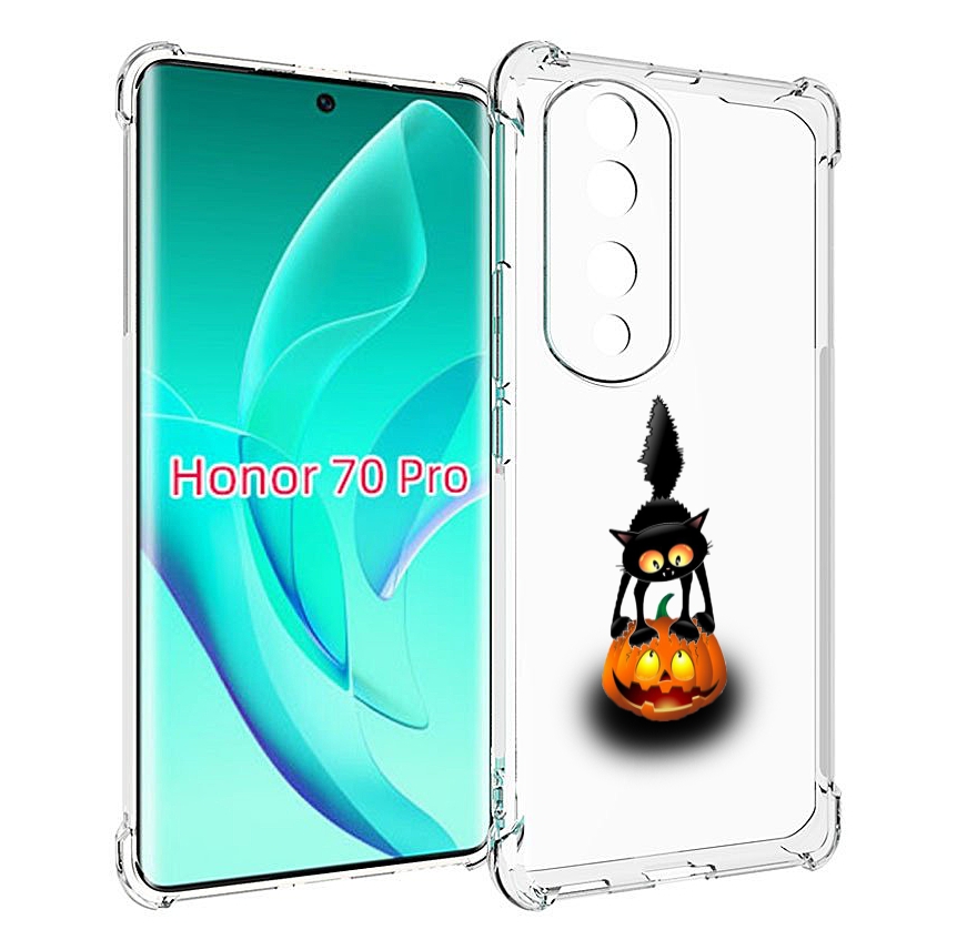 

Чехол MyPads Котик с тыквой для Honor 70 Pro / 70 Pro Plus, Прозрачный, Tocco